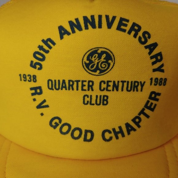 Vintage 80s GE General Electric Trucker Hat Employee Cap 50th Anniversary RV VTG - Picture 2 of 8
